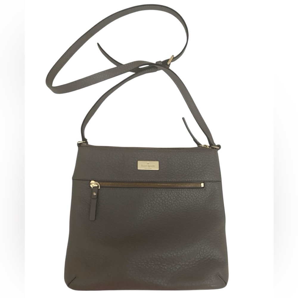 Kate Spade Gray Crossbody Bag with Gold Hardware - Picture 1 of 6